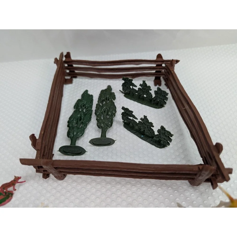 Plastic Hunting Scene Trees Fence Deer Foxhound‎ Dog Hunter Cake Toppers